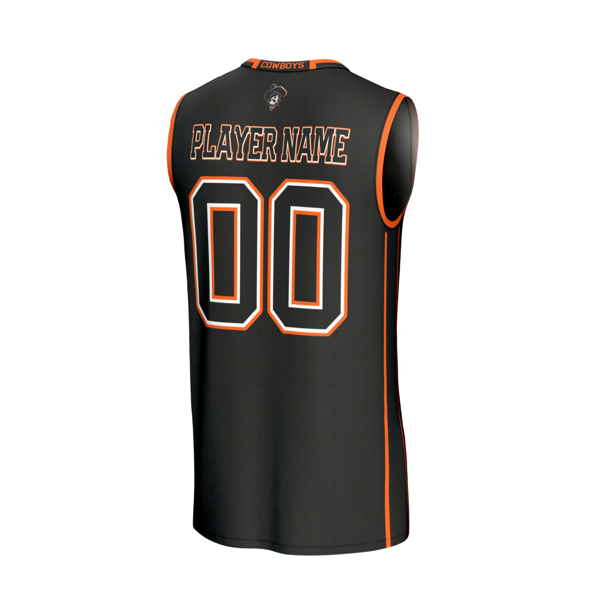 Oklahoma State Cowboys Lightweight Collegiate Basketball NIL Pick-A-Player Fashion Jersey - Black product image 4, provided