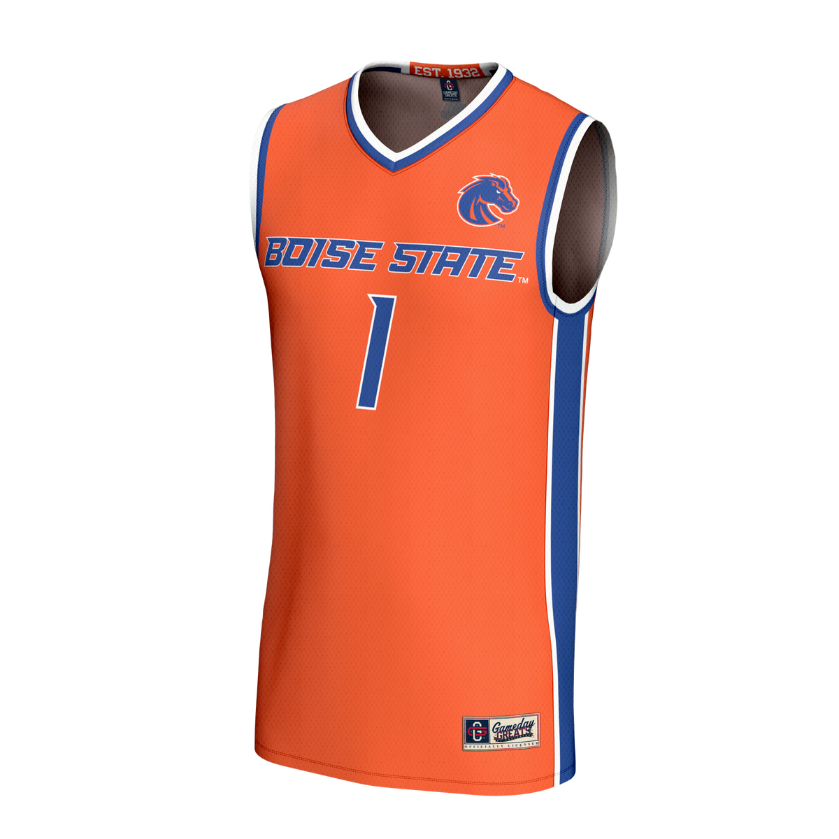 Boise State Broncos Collegiate Basketball Fashion Jersey - Orange product image 3, provided for visual reference and product