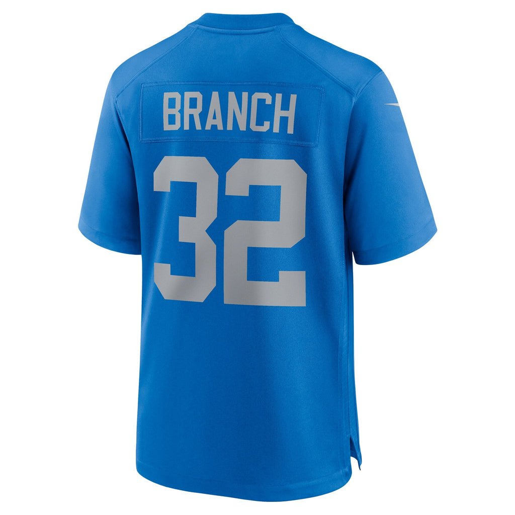 Detroit Lions Brian Branch Blue Alternate Game Jersey product image 4, provided for visual reference and product detail