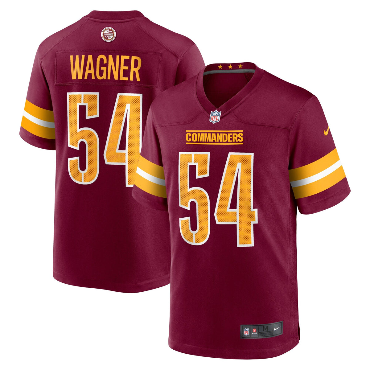 Washington Commanders Bobby Wagner Burgundy Game Player Jersey product image 2, provided for visual reference and product