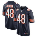Chicago Bears D'Marco Jackson Navy Team Game Jersey product image 1, provided for visual reference and product detail review