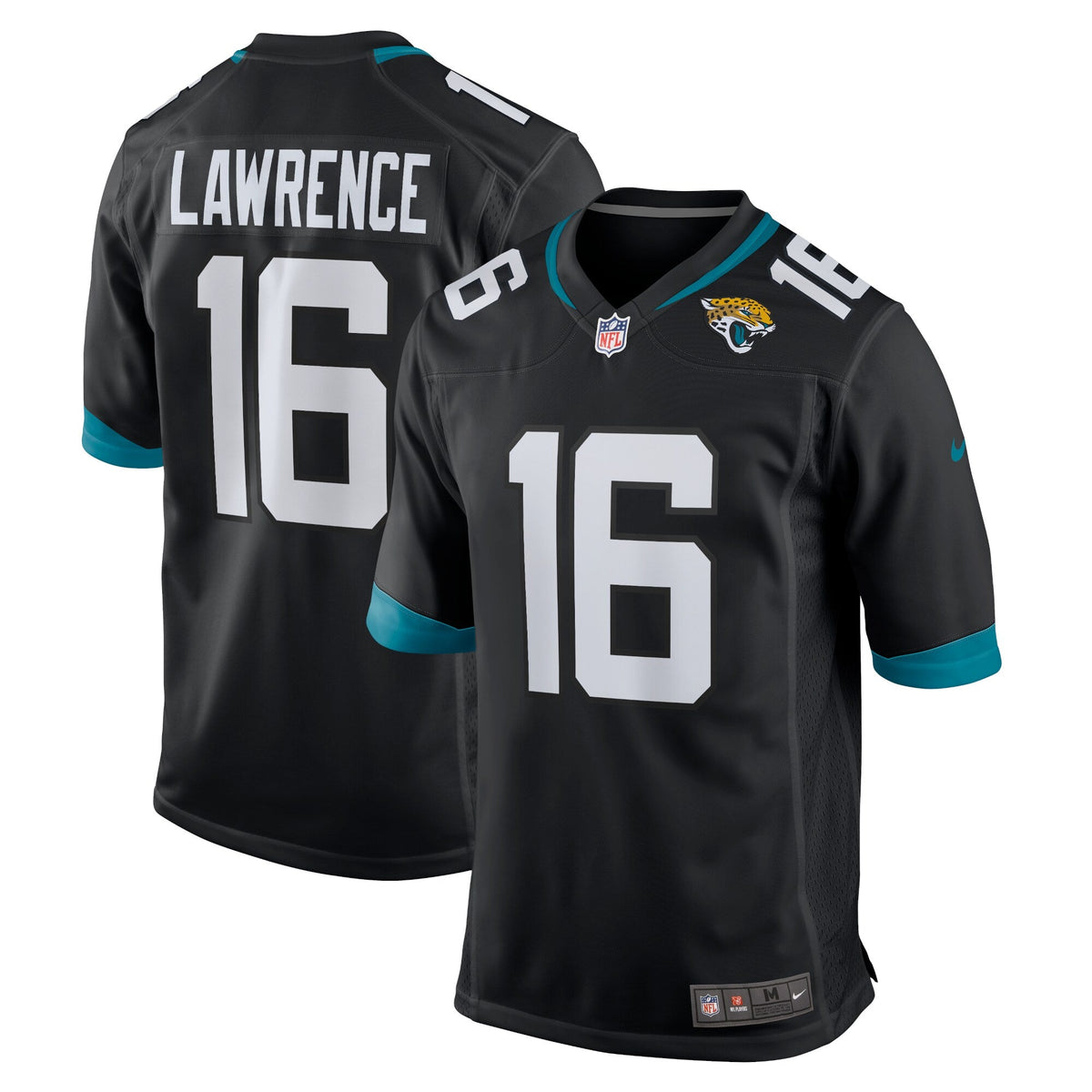 Jacksonville Jaguars Trevor Lawrence Black Alternate Game Jersey product image 2, provided for visual reference and product
