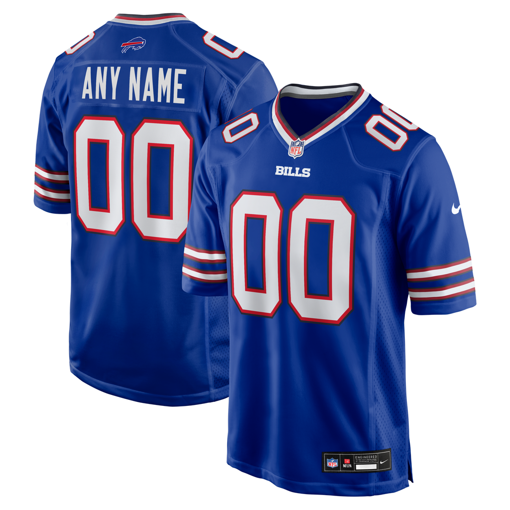 Buffalo Bills Royal Custom Game Jersey product image 1, provided for visual reference and product detail review
