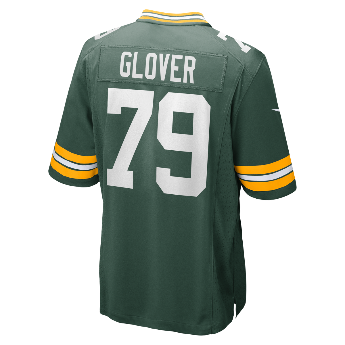 Green Bay Packers Travis Glover Green Game Jersey product image 3, provided for visual reference and product detail review