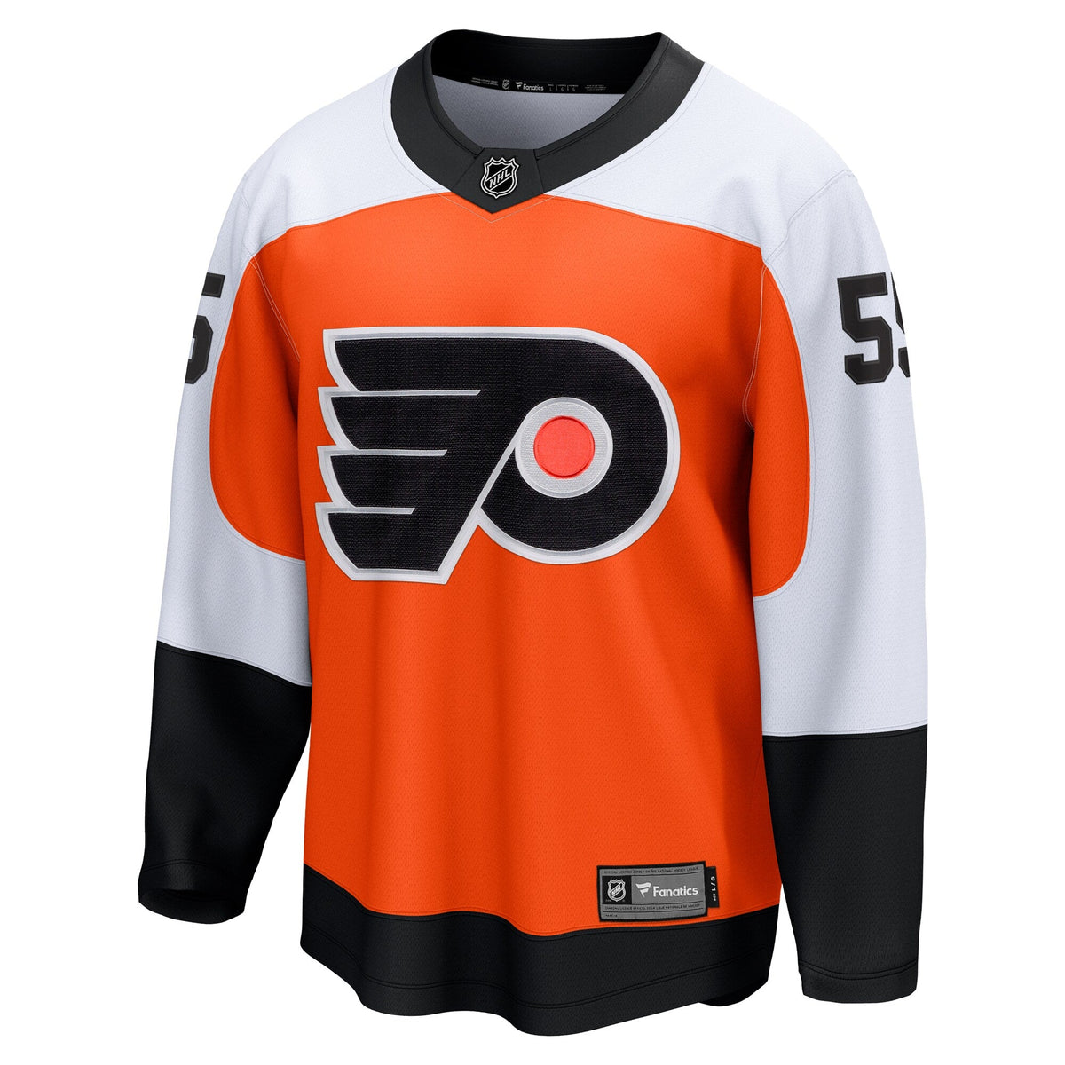 Philadelphia Flyers Rasmus Ristolainen Orange Home Breakaway Jersey product image 3, provided for visual reference and
