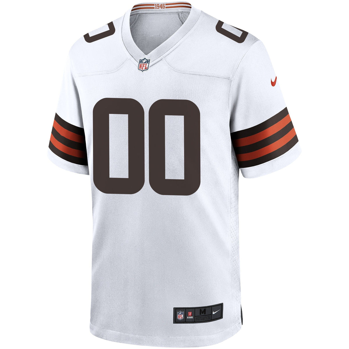 Cleveland Browns White Custom Game Jersey product image 3, provided for visual reference and product detail review