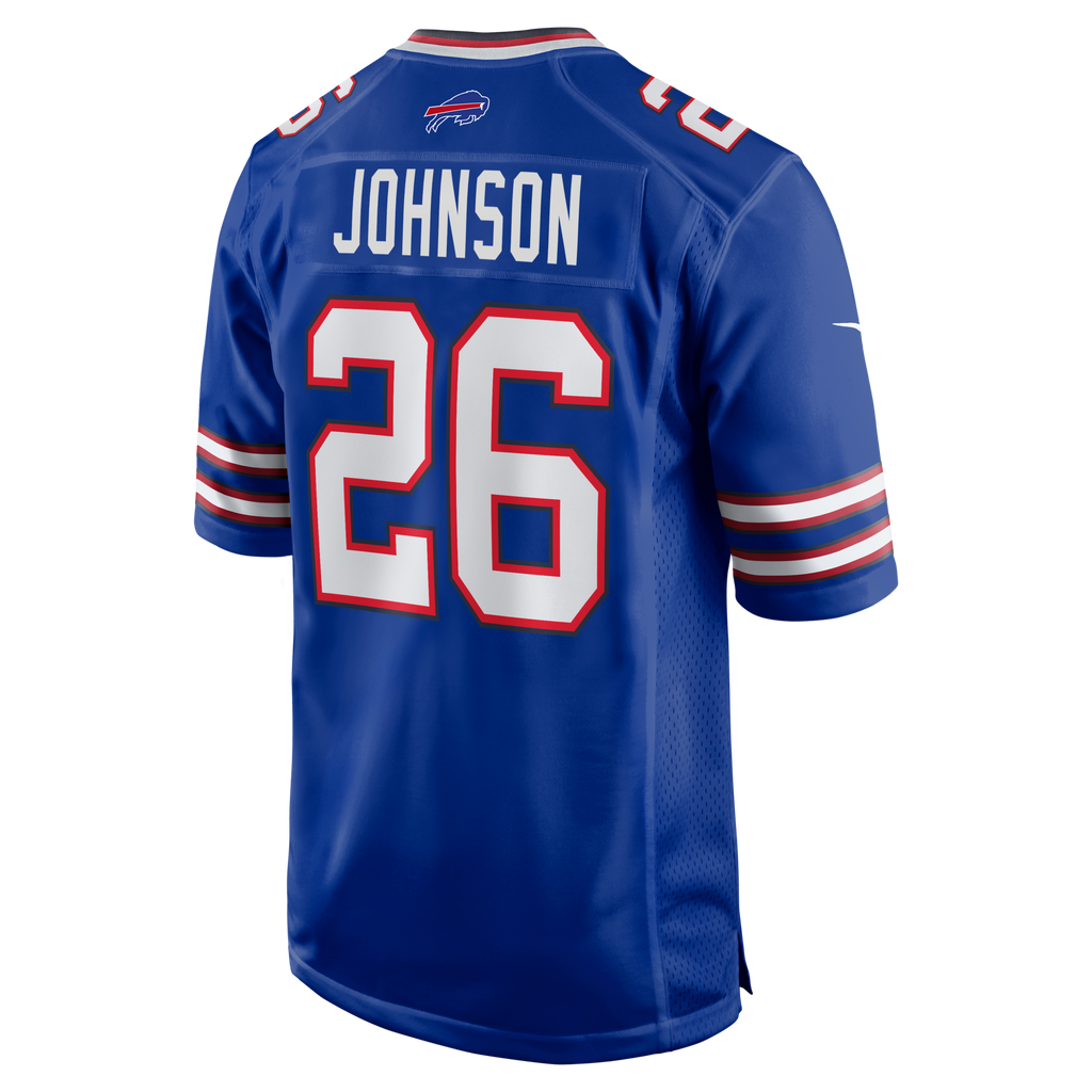 Buffalo Bills Ty Johnson Royal Team Game Jersey product image 3, provided for visual reference and product detail review