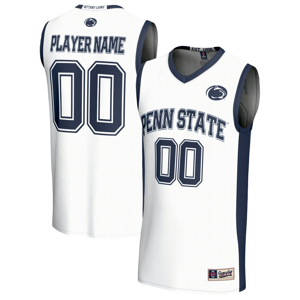 Penn State Nittany Lions Lightweight Collegiate Basketball NIL Pick-A-Player Fashion Jersey - White product image 1,