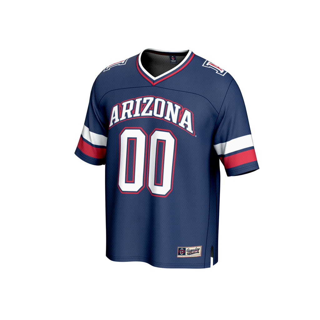 Arizona Wildcats NIL Pick-A-Player Lightweight Collegiate Football Fashion Jersey - Navy product image 3, provided for
