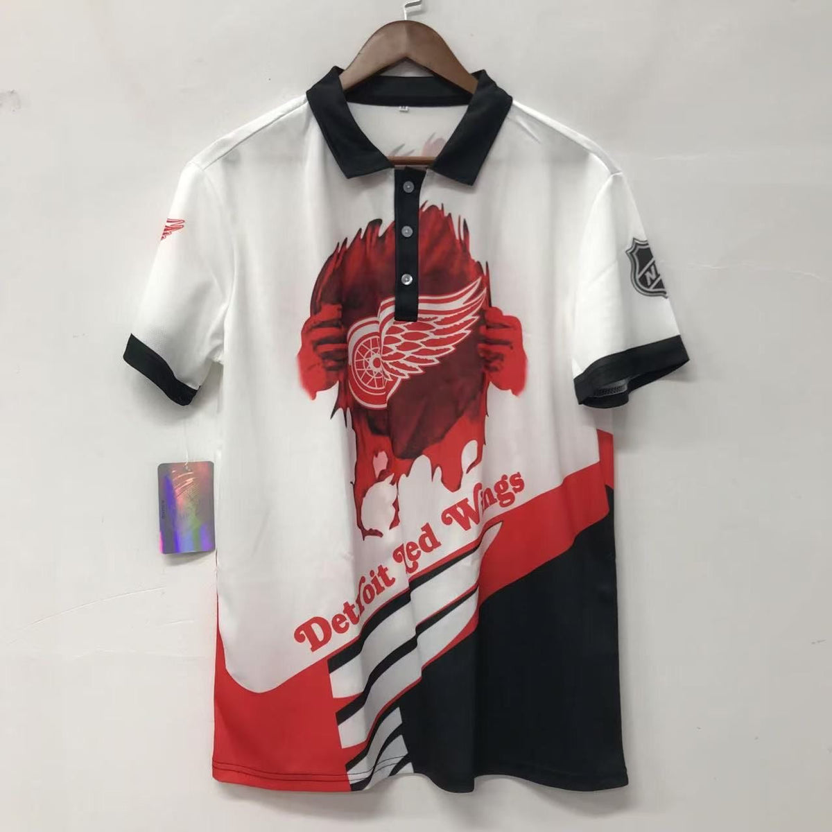 Detroit Red Wings official NHL shirt with collar product image 1