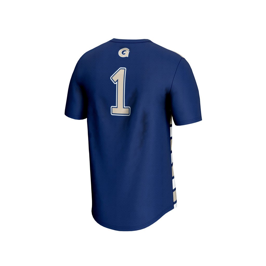#1 Georgetown Hoyas Lightweight Soccer Fashion Jersey - Navy product image 4, provided for visual reference and product