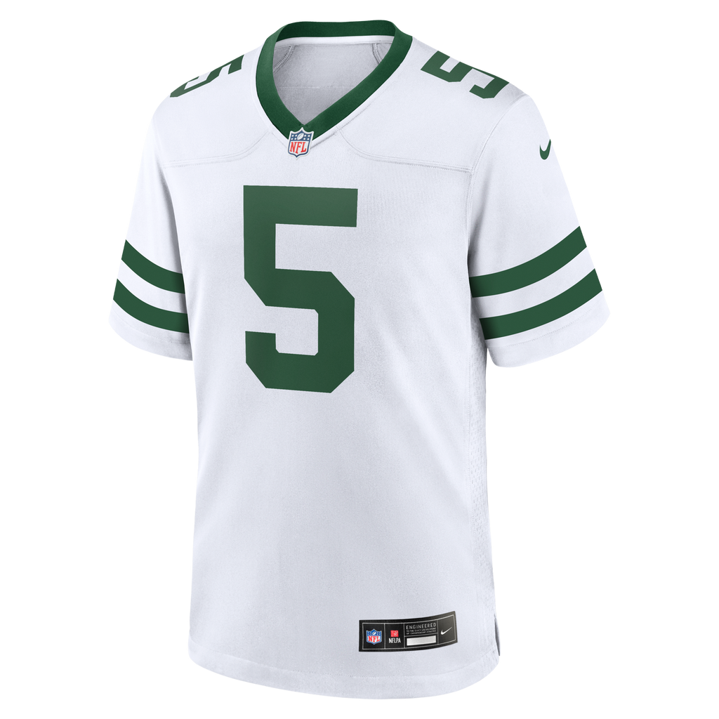 New York Jets Garrett Wilson Legacy White Game Jersey product image 2, provided for visual reference and product detail