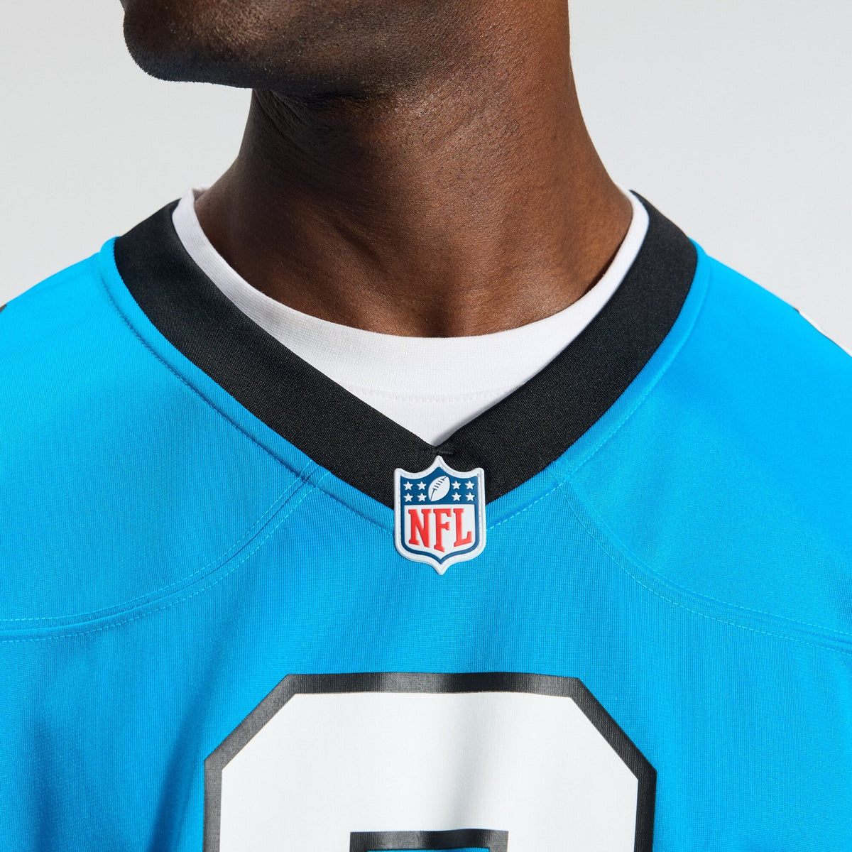 Carolina Panthers Jaycee Horn Blue Alternate Game Jersey product image 10, provided for visual reference and product detail