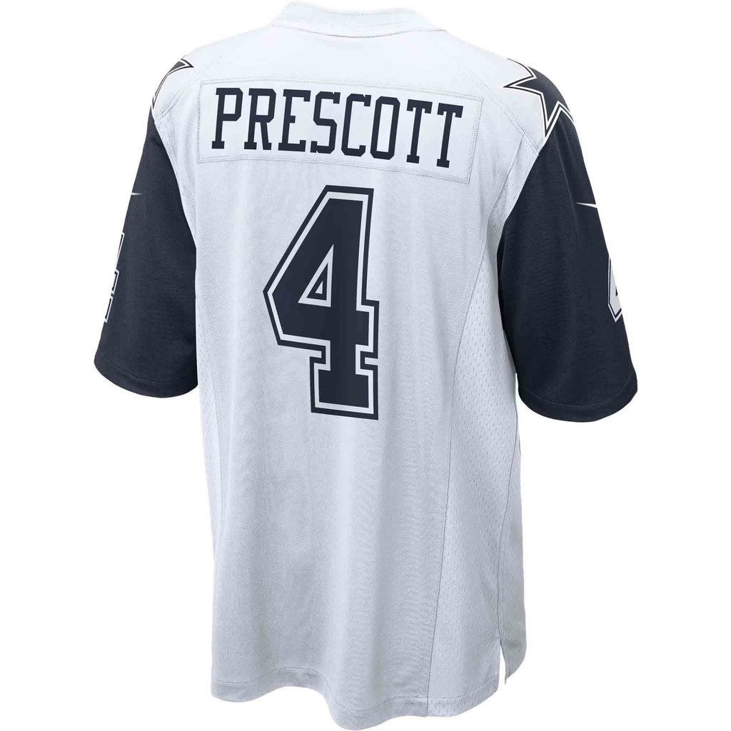 Dallas Cowboys Dak Prescott White Alternate Game Team Jersey product image 8, provided for visual reference and product