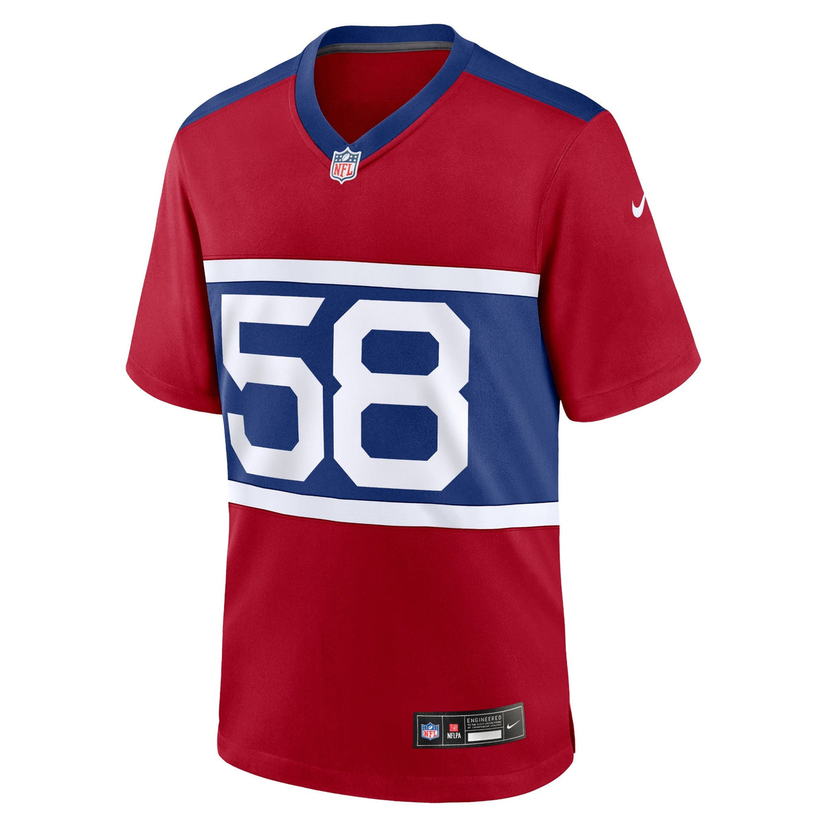 New York Giants Bobby Okereke Century Red Alternate Player Game Jersey product image 3, provided for visual reference and