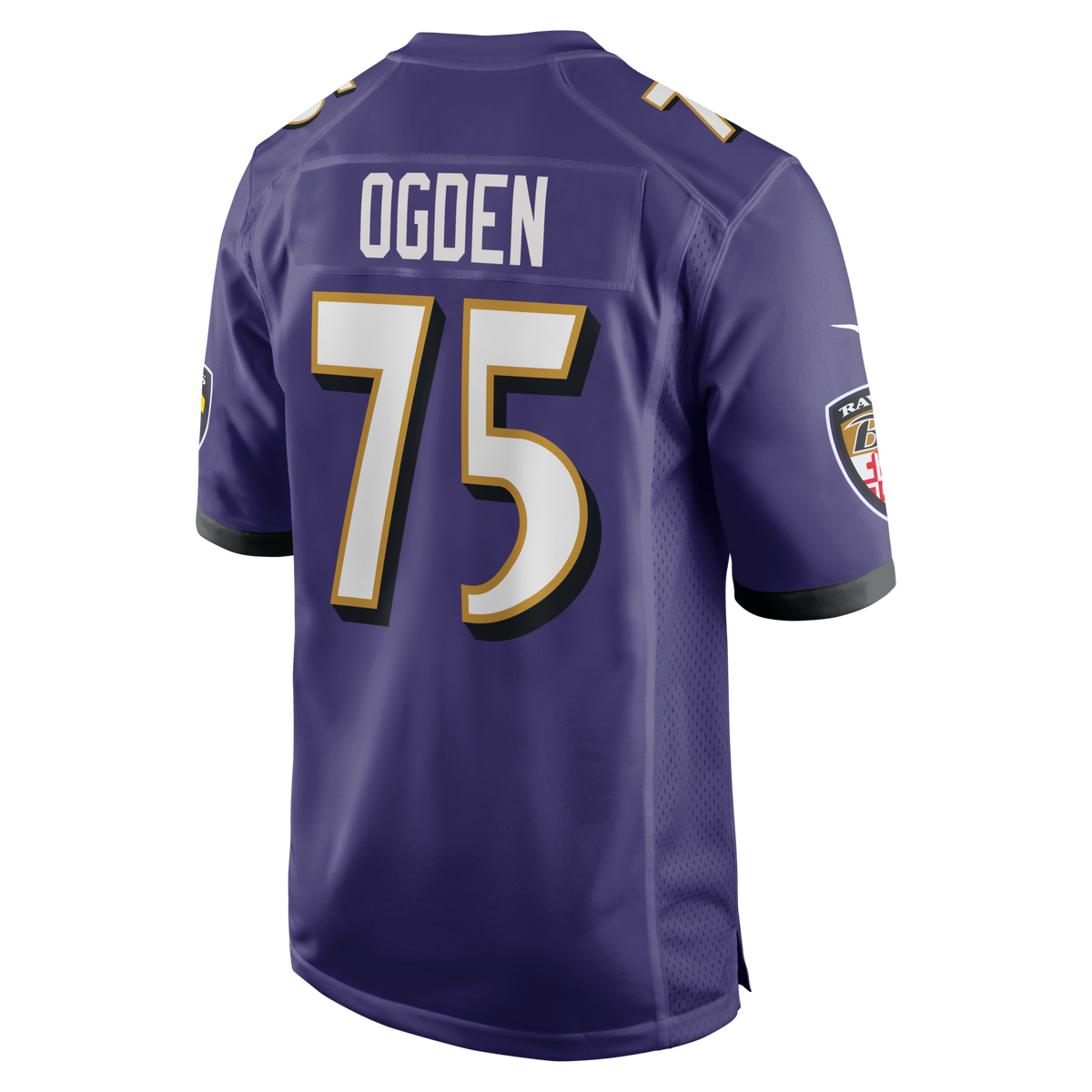 Baltimore Ravens Jonathan Ogden Purple Game Retired Player Jersey product image 3, provided for visual reference and product