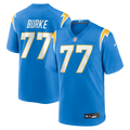 Los Angeles Chargers Travis Burke Powder Blue Team Game Jersey product image 1, provided for visual reference and product