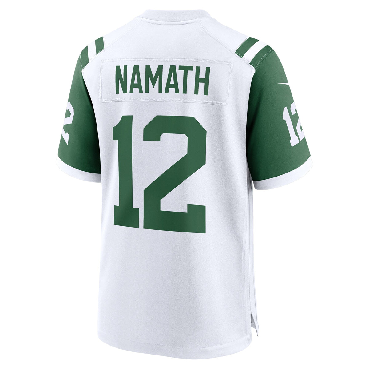 New York Jets Joe Namath White Classic Alternate Retired Player Game Jersey product image 4, provided for visual reference