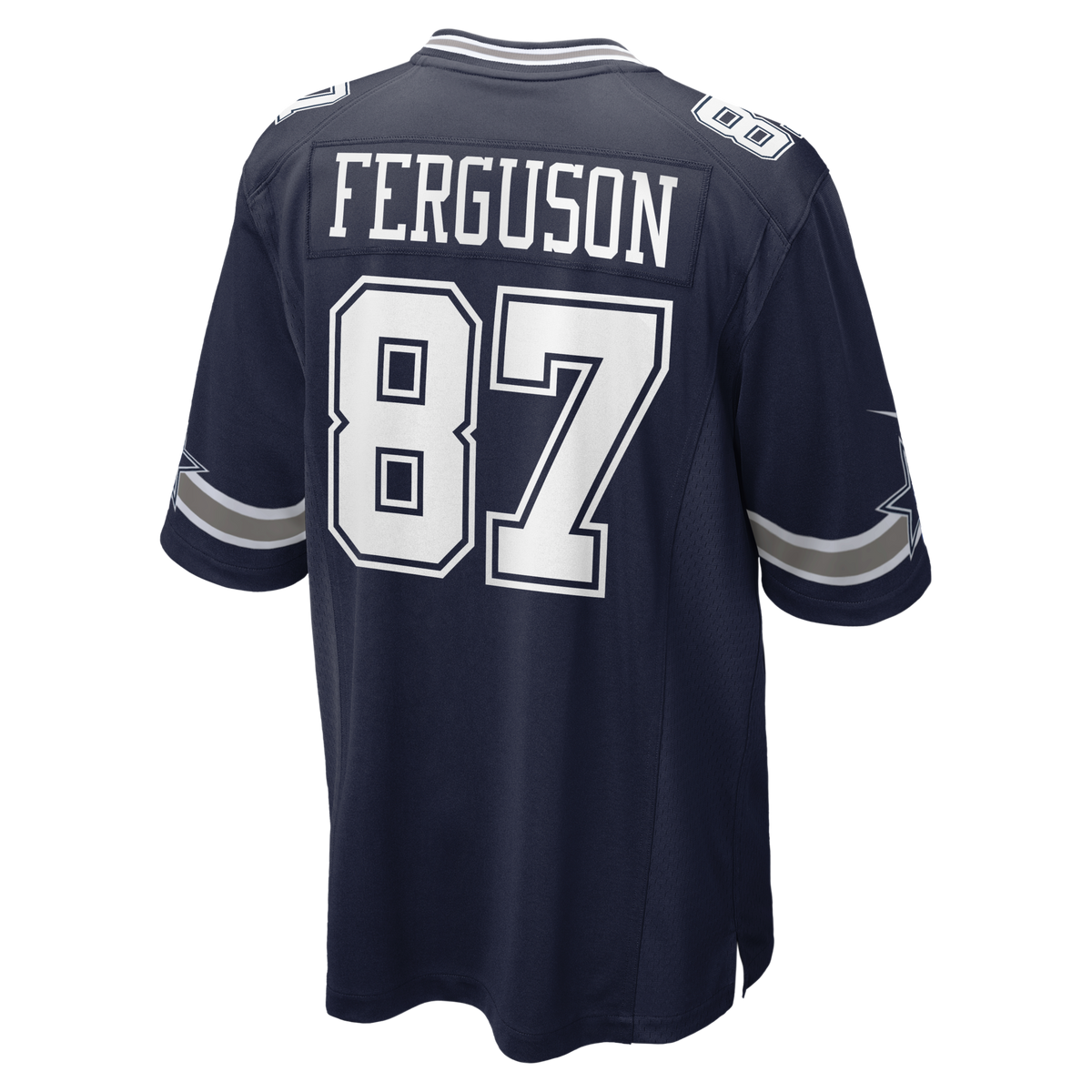 Dallas Cowboys Jake Ferguson Navy Team Game Jersey product image 3, provided for visual reference and product detail review