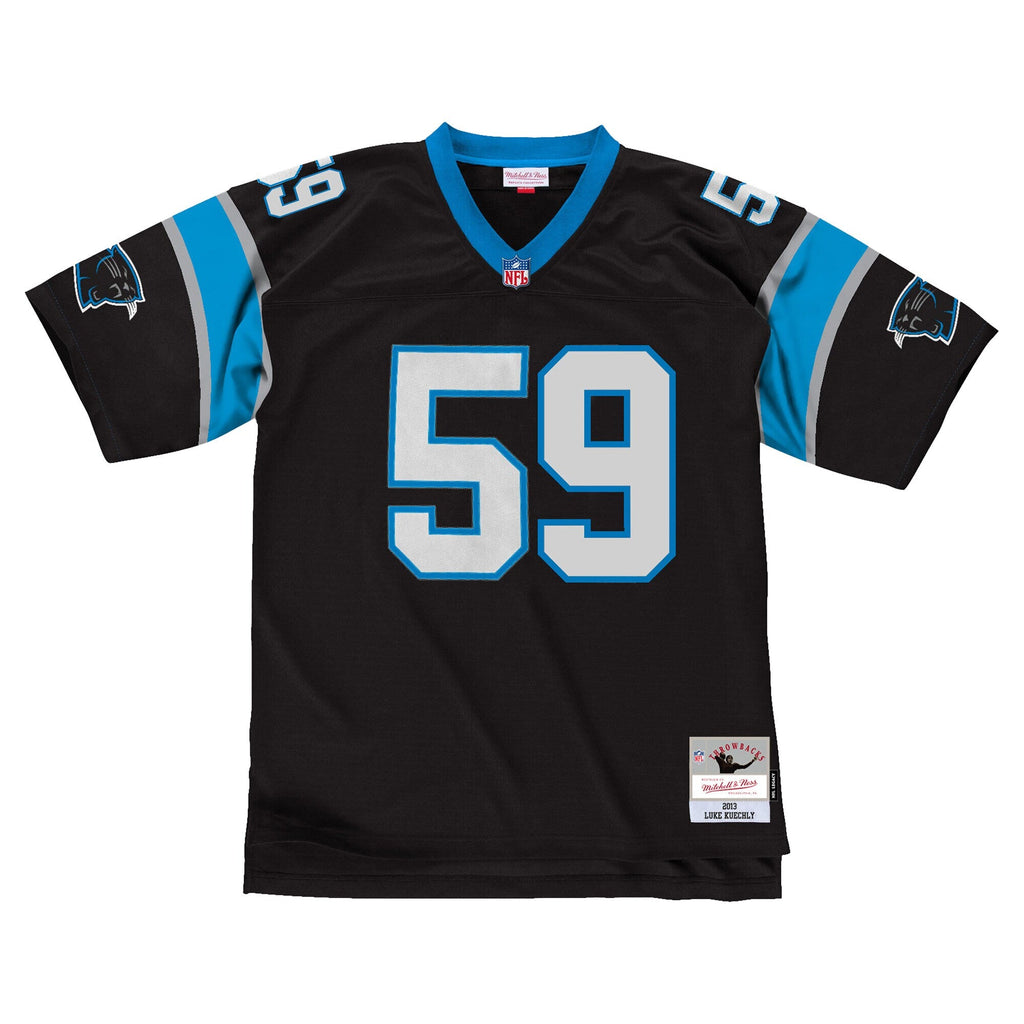 Carolina Panthers Luke Kuechly Black 2013 Legacy Throwback Replica Jersey product image 3, provided for visual reference and