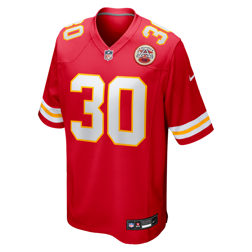 Kansas City Chiefs Chris Roland-Wallace Red Game Jersey product image 2, provided for visual reference and product detail