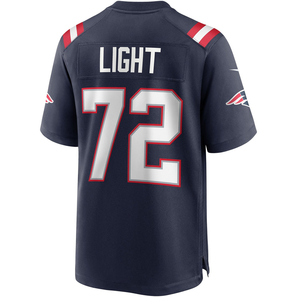 New England Patriots Matt Light Navy Game Retired Player Jersey product image 4, provided for visual reference and product