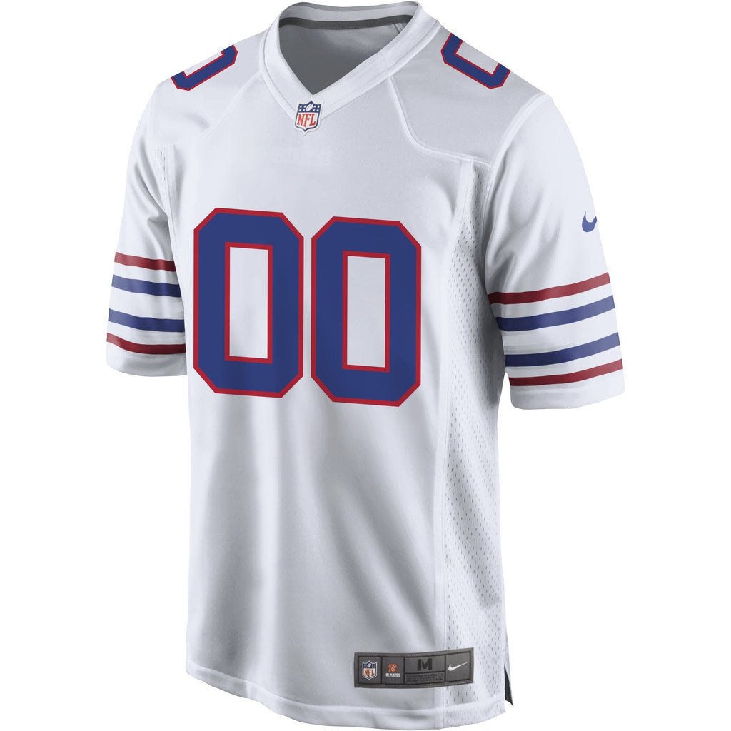 Buffalo Bills White Alternate Custom Game Jersey product image 3, provided for visual reference and product detail review