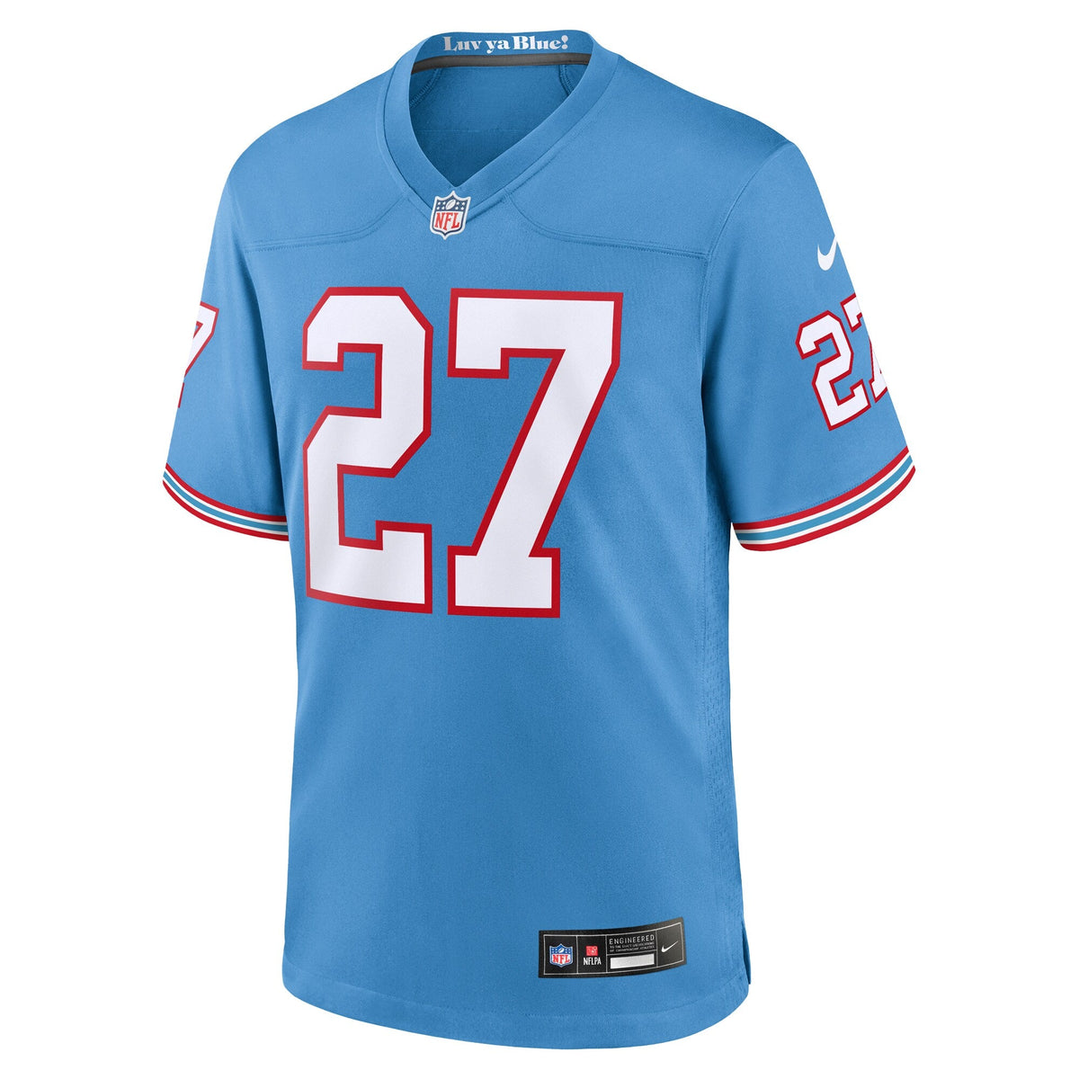 Tennessee Titans Eddie George Light Blue Retired Player Alternate Game Jersey product image 3, provided for visual reference