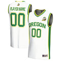 Oregon Ducks Lightweight Collegiate Basketball NIL Pick-A-Player Fashion Jersey - White product image 1, provided for visual