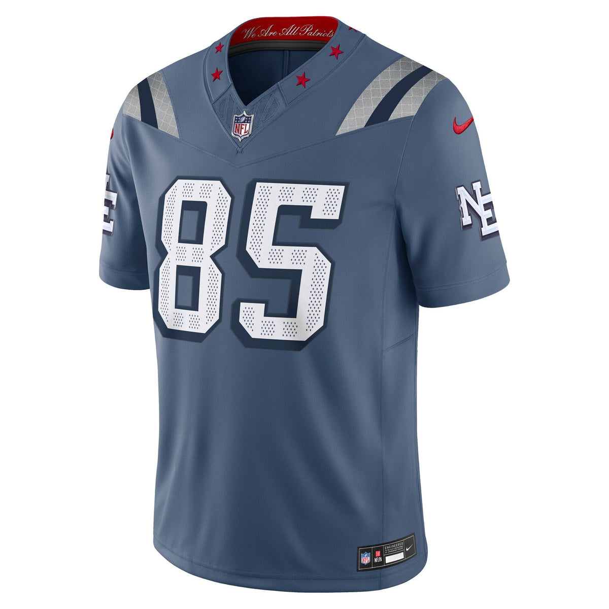 New England Patriots Hunter Henry Storm Blue 2025 Rivalries Collection Stitched Limited Jersey product image 3, provided for