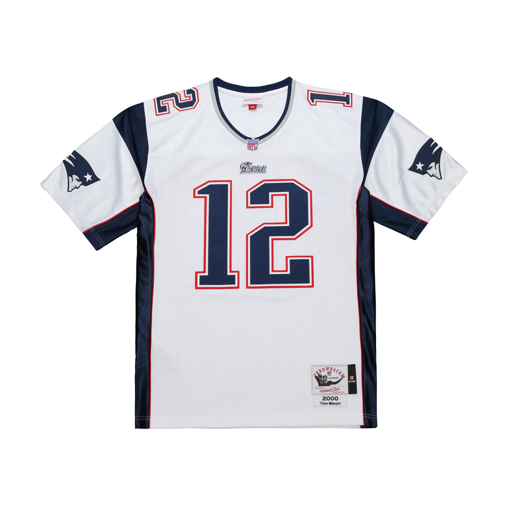 New England Patriots Tom Brady White 2000 Authentic Jersey product image 3, provided for visual reference and product detail