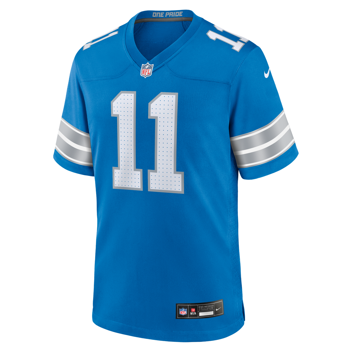 Detroit Lions Damone Clark Blue Team Game Jersey product image 2, provided for visual reference and product detail review