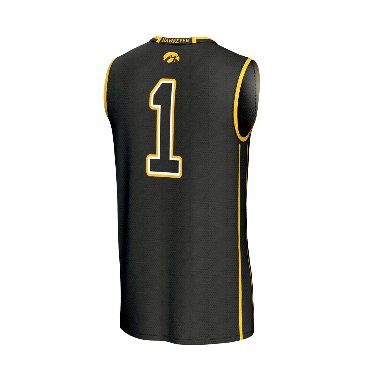 Iowa Hawkeyes Lightweight Collegiate Basketball Fashion Jersey - Black product image 4, provided for visual reference and