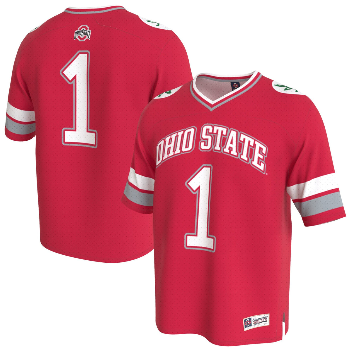 Ohio State Buckeyes Lightweight Collegiate Football Fashion Jersey - Scarlet product image 1, provided for visual reference