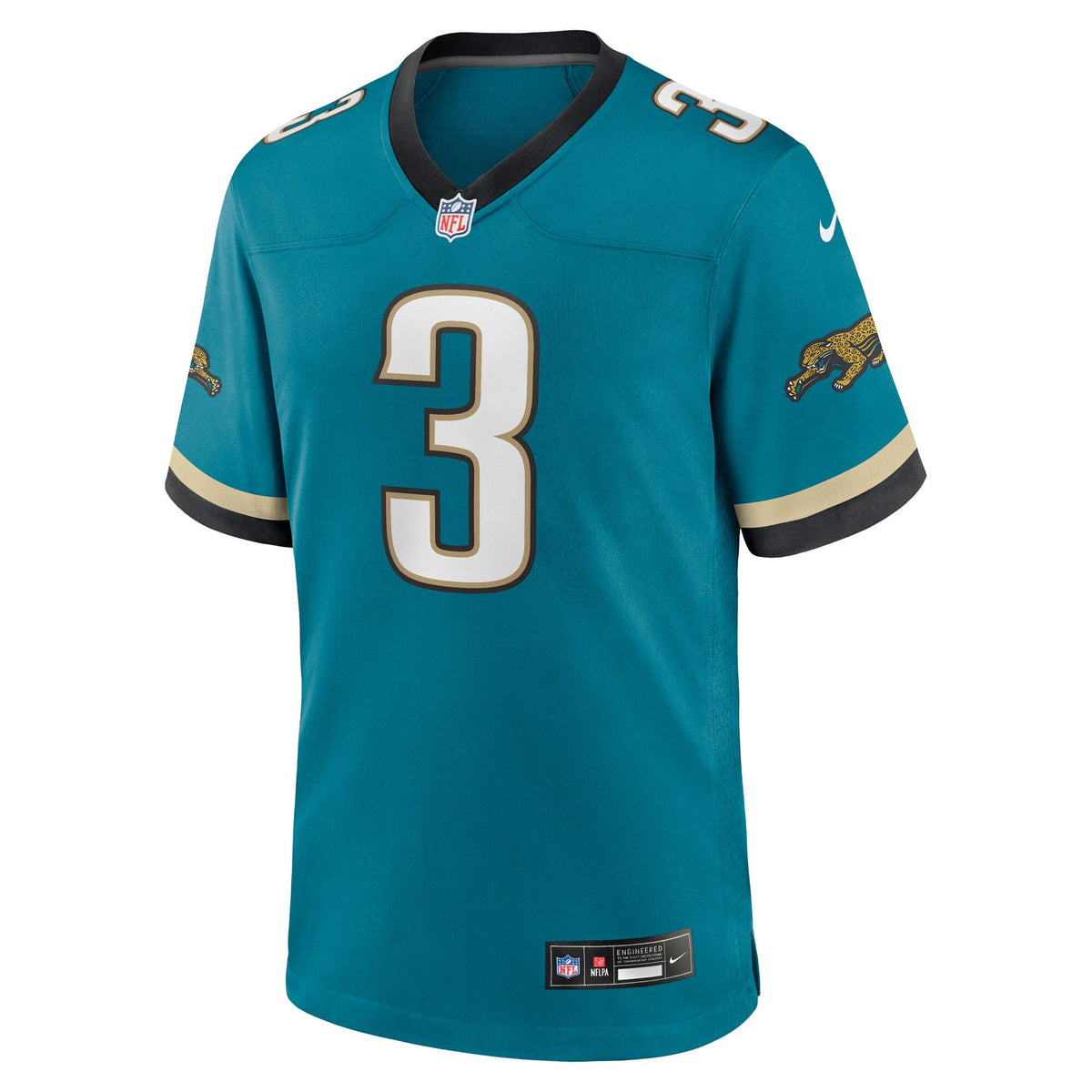 Jacksonville Jaguars Jakobi Meyers Teal Alternate 2 Prowler Throwback Game Jersey product image 3, provided for visual