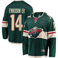 Minnesota Wild Joel Eriksson Ek Green Breakaway Jersey product image 1, provided for visual reference and product detail