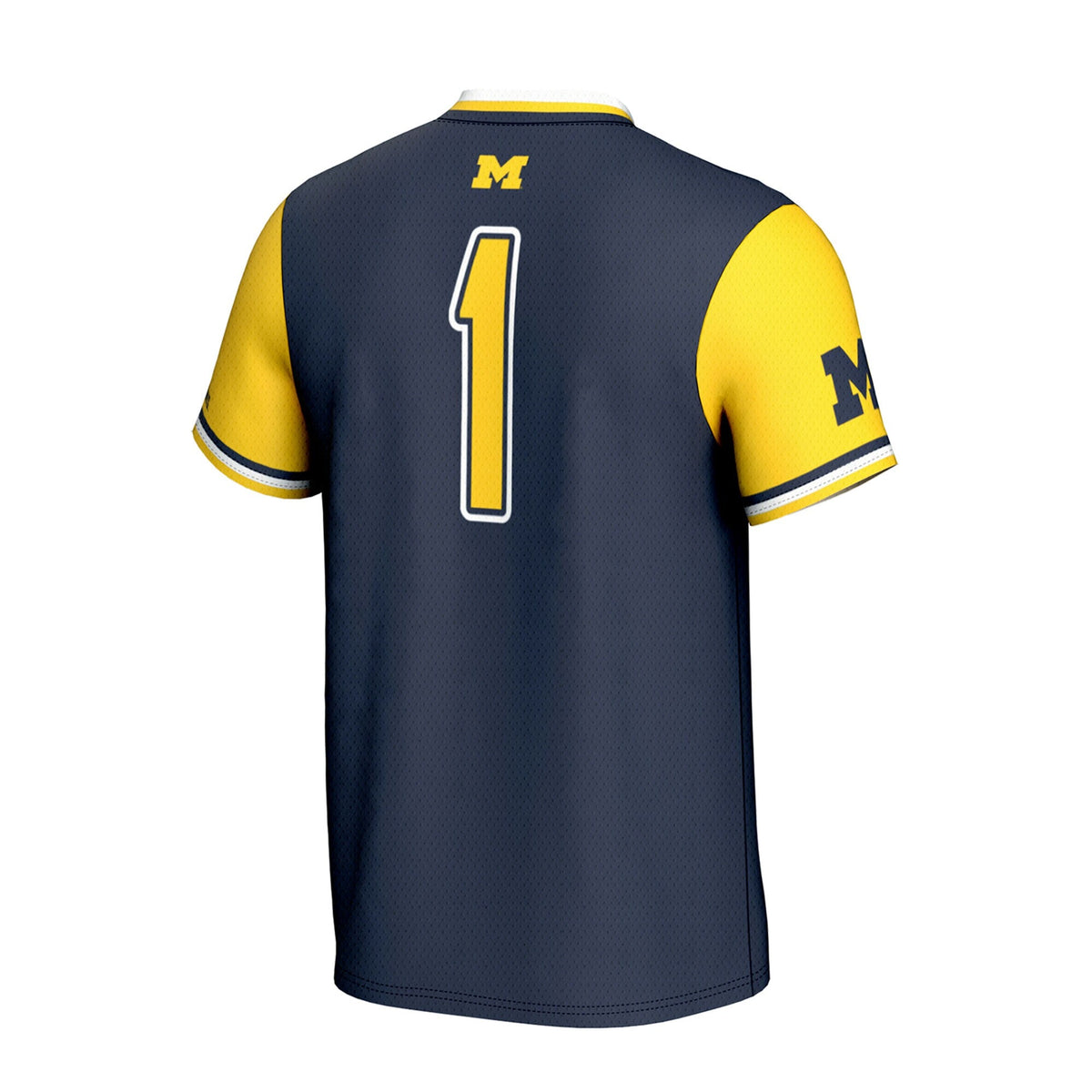 Michigan Wolverines Lightweight Collegiate Softball Fashion Jersey - Navy product image 4, provided for visual reference and