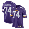 Minnesota Vikings Donovan Jackson Purple Game Player Jersey product image 1, provided for visual reference and product
