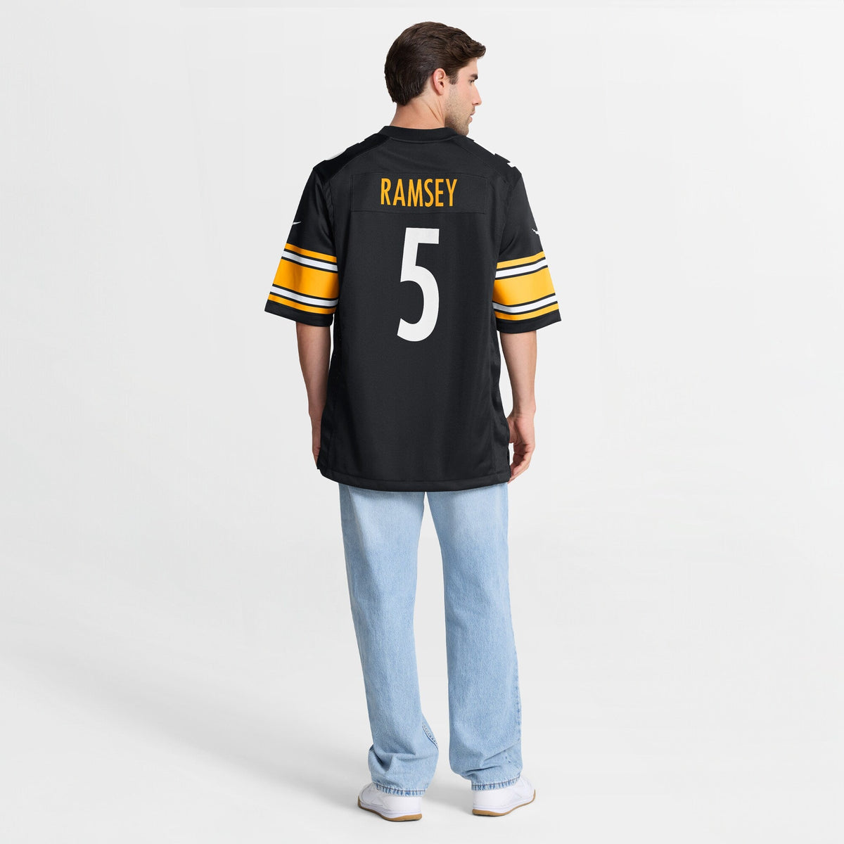 Pittsburgh Steelers Jalen Ramsey Black Team Game Jersey product image 9, provided for visual reference and product detail