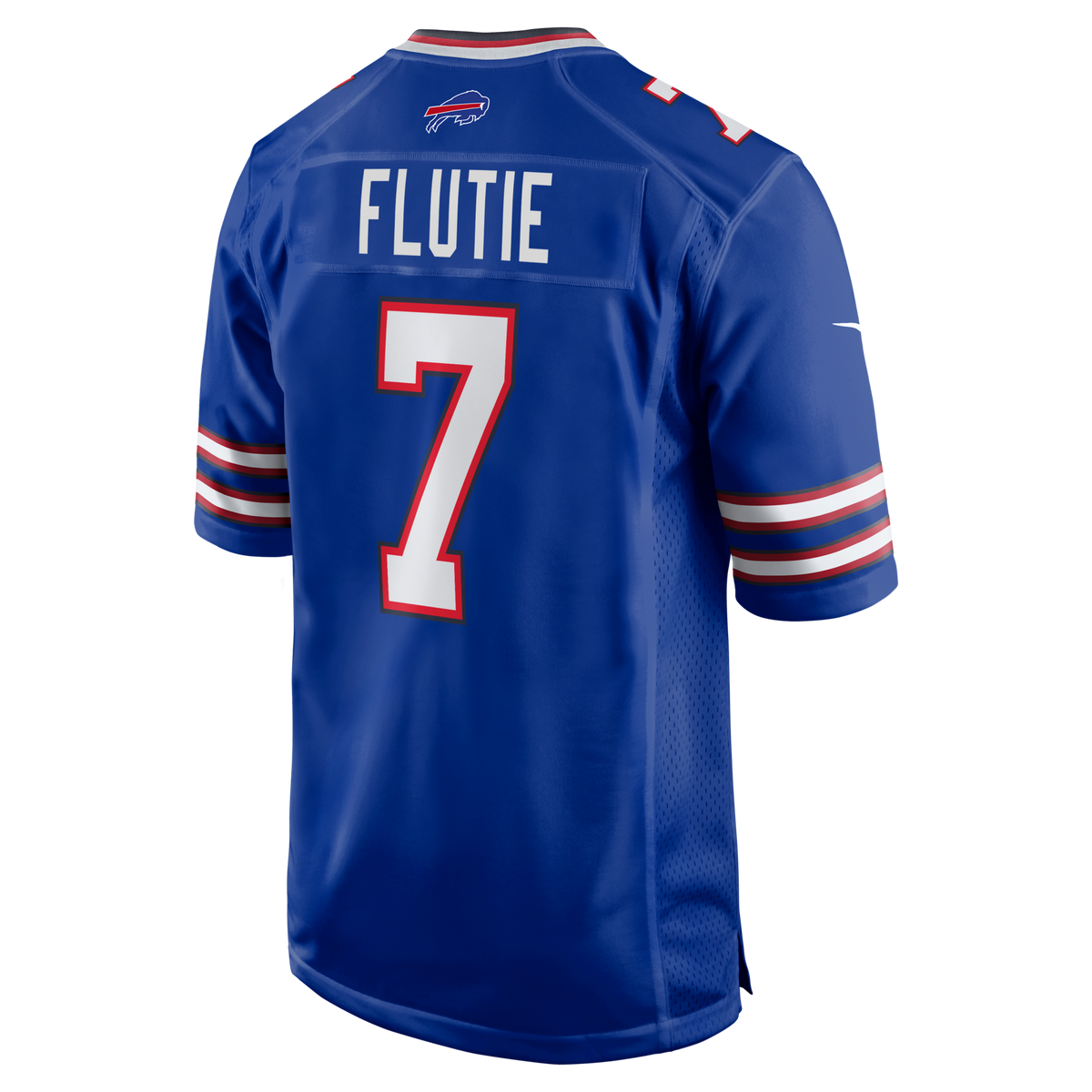Buffalo Bills Doug Flutie Royal Game Retired Player Jersey product image 3, provided for visual reference and product detail