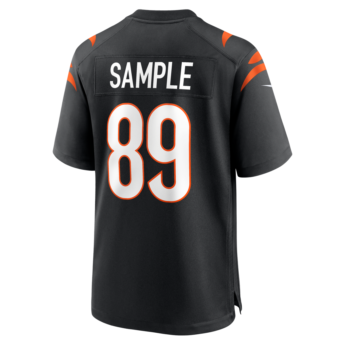 Cincinnati Bengals Drew Sample Black Game Jersey product image 3, provided for visual reference and product detail review