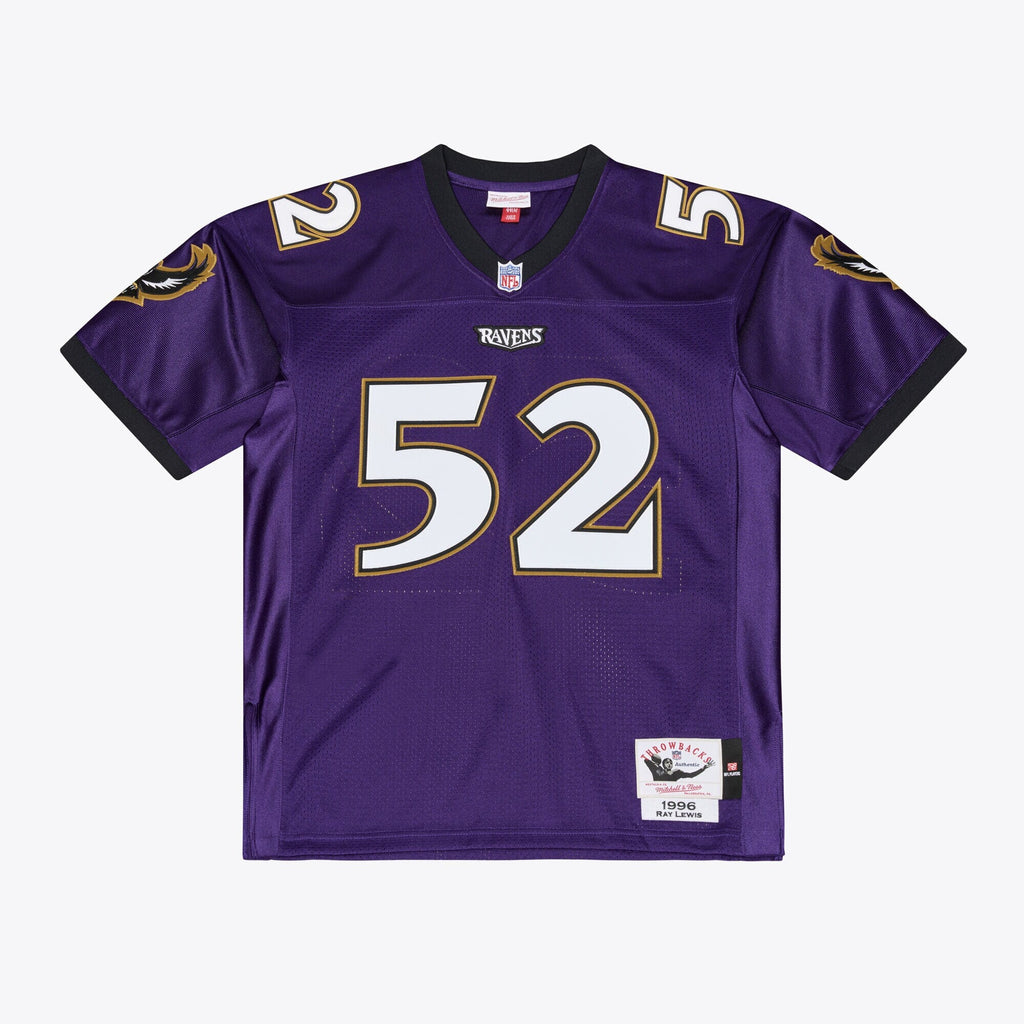 Baltimore Ravens Ray Lewis Purple 1996 Authentic Throwback Jersey product image 3, provided for visual reference and product