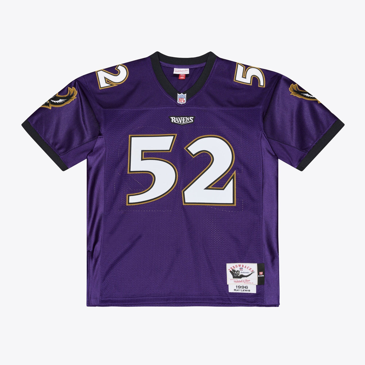 Baltimore Ravens Ray Lewis Purple 1996 Authentic Throwback Jersey product image 3, provided for visual reference and product