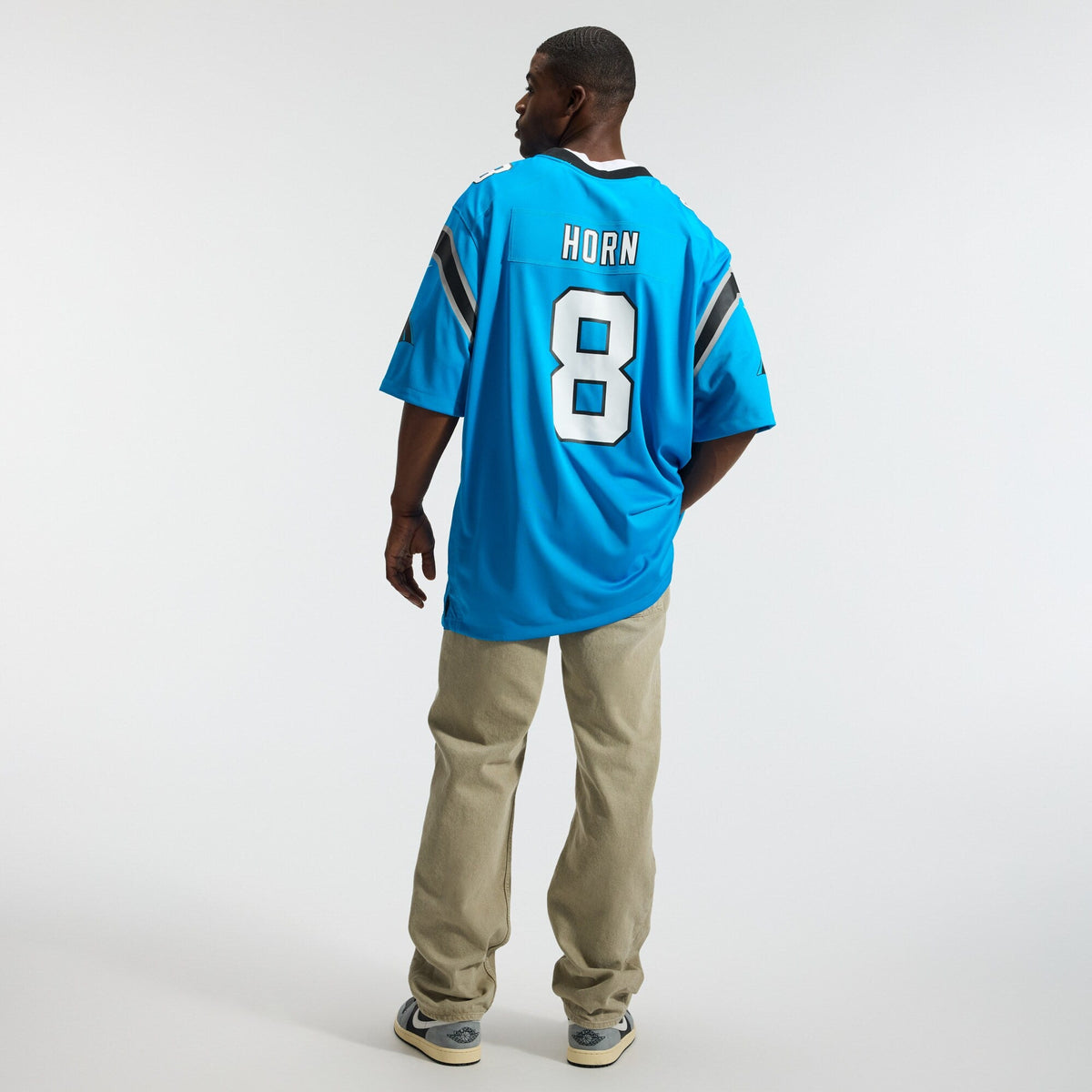 Carolina Panthers Jaycee Horn Blue Alternate Game Jersey product image 6, provided for visual reference and product detail