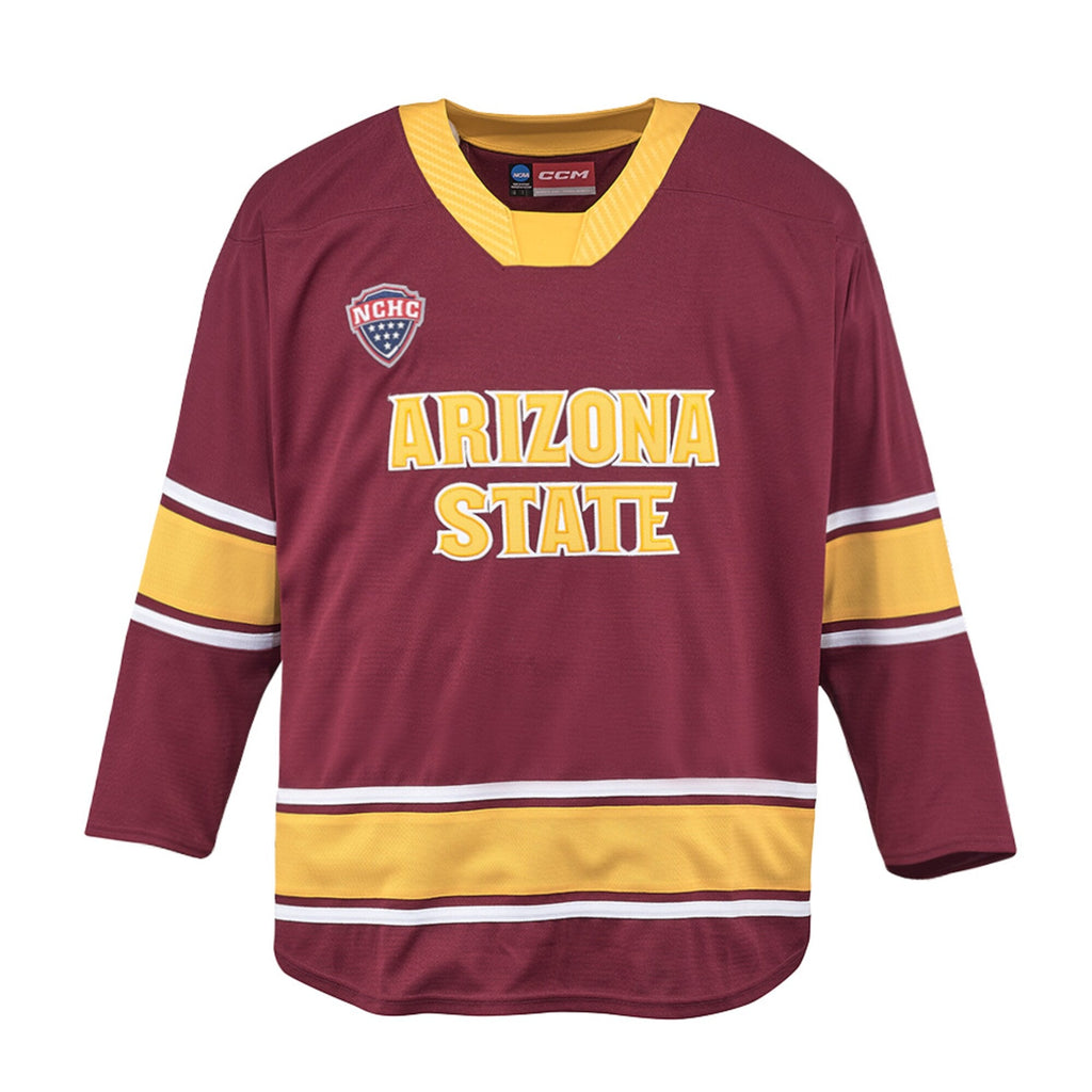 Arizona State Sun Devils Replica Hockey Jersey – Maroon product image 3, provided for visual reference and product detail