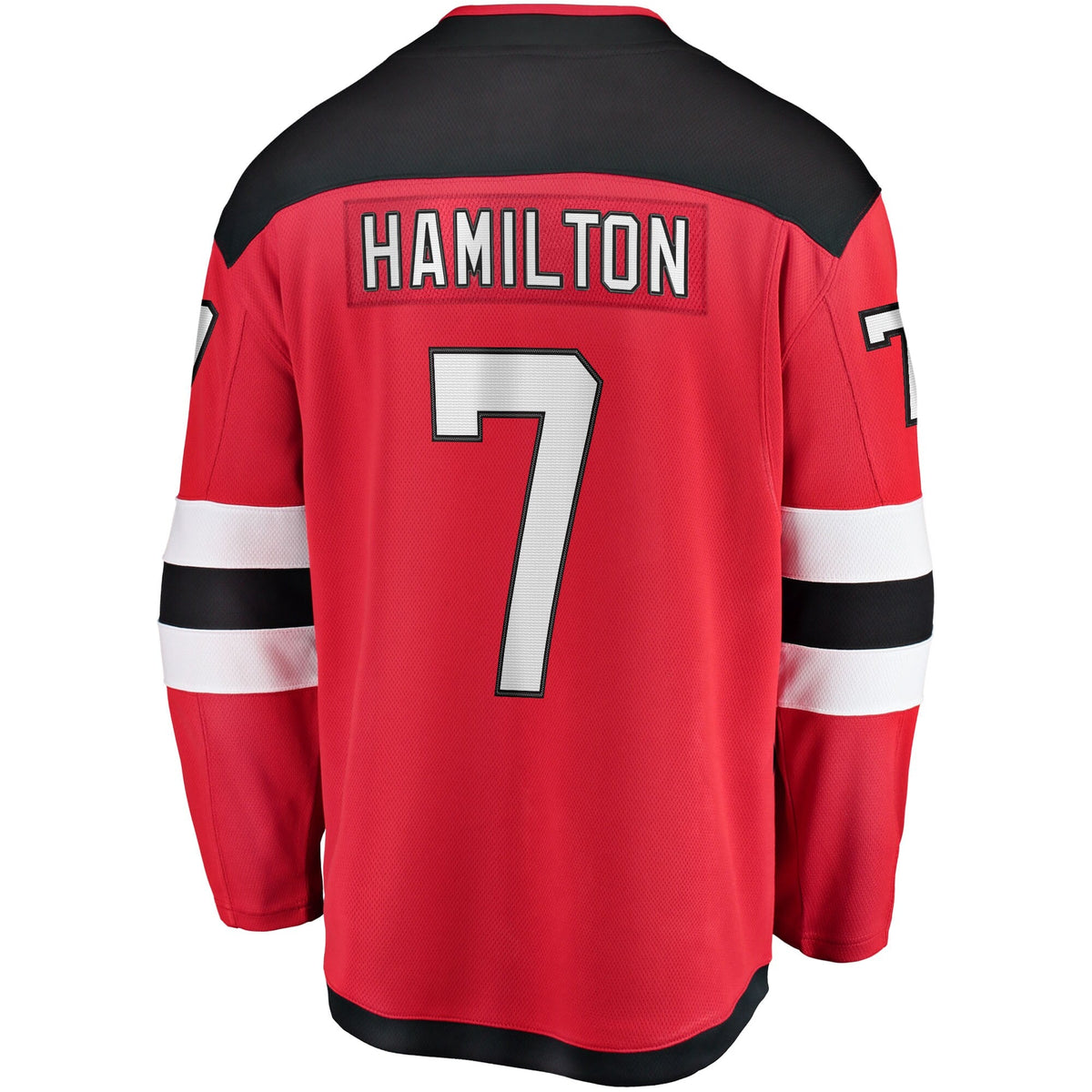 New Jersey Devils Dougie Hamilton Red Breakaway Player Jersey product image 4, provided for visual reference and product