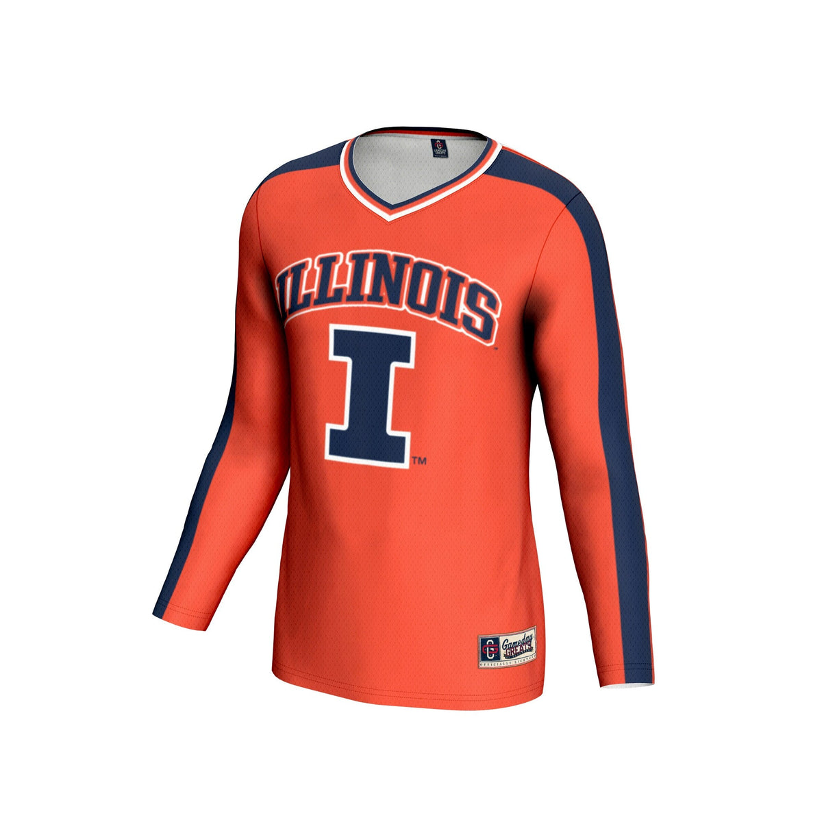 Illinois Fighting Illini #1 Lightweight Volleyball Fashion Jersey - Orange product image 3, provided for visual reference