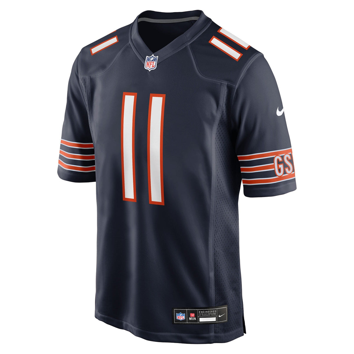 Chicago Bears Case Keenum Navy Team Game Jersey product image 3, provided for visual reference and product detail review