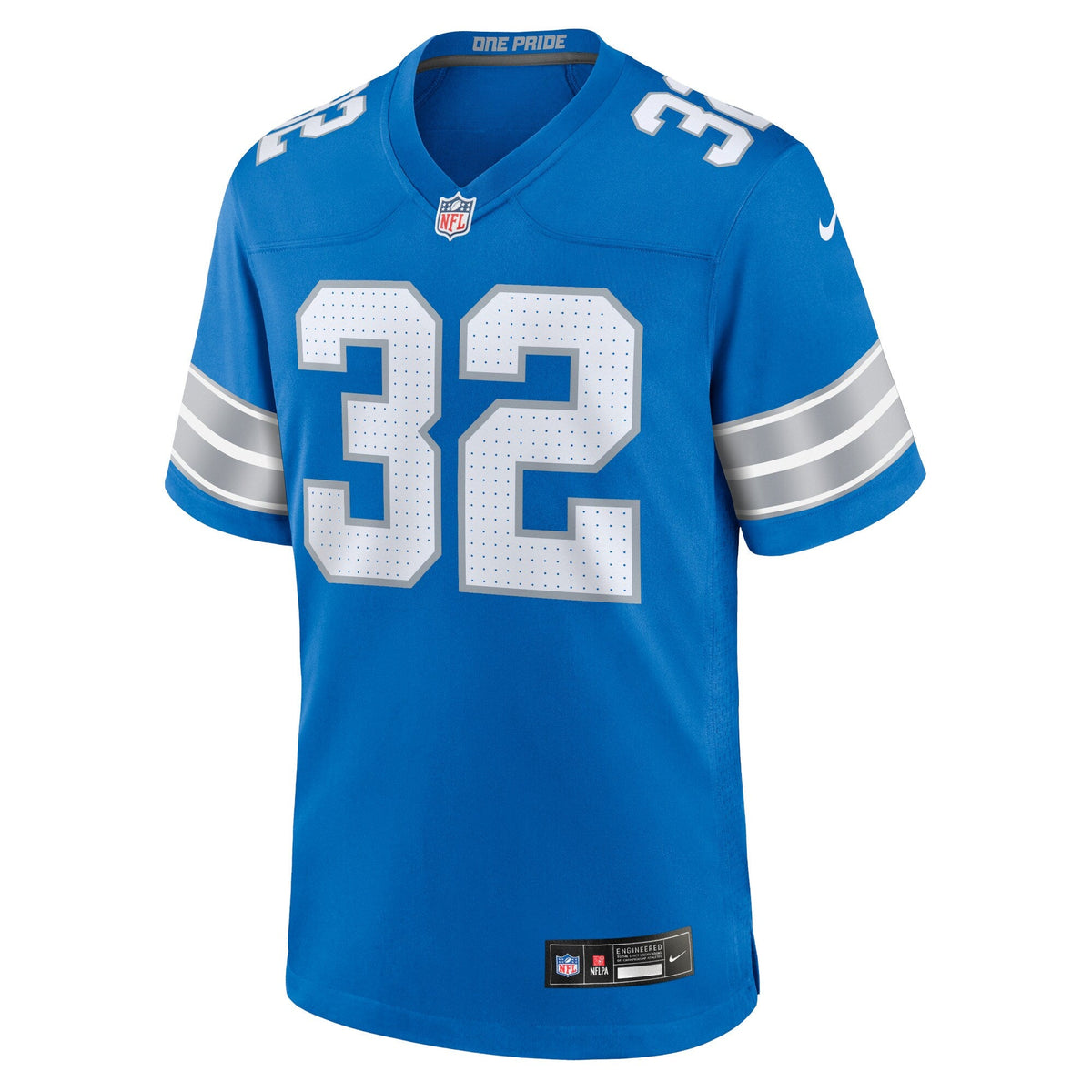Detroit Lions Brian Branch Blue Game Jersey product image 2, provided for visual reference and product detail review