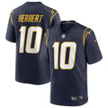 Los Angeles Chargers Justin Herbert Navy Alternate Game Jersey product image 1, provided for visual reference and product